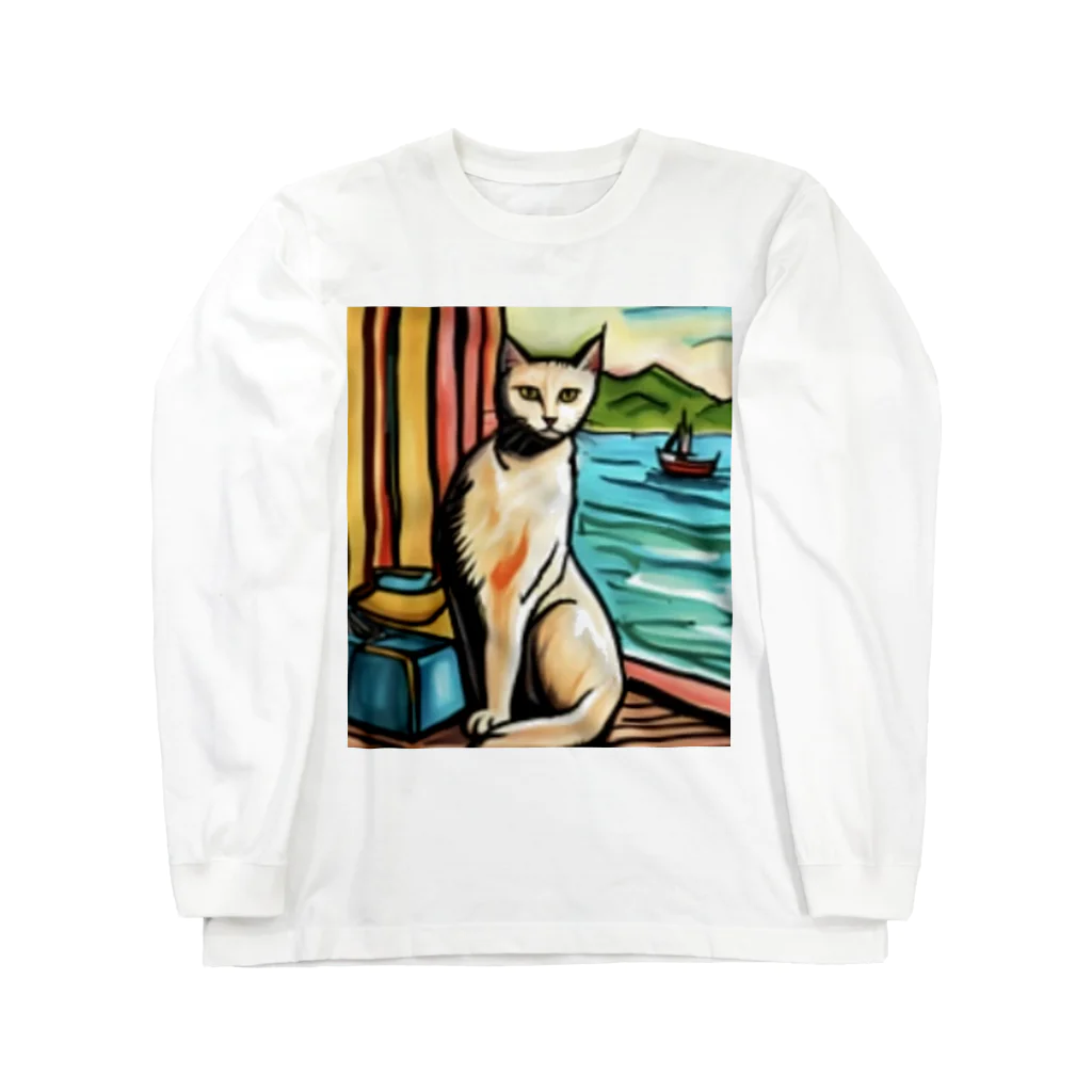 Ppit8のchaton blanc Long Sleeve T-Shirt