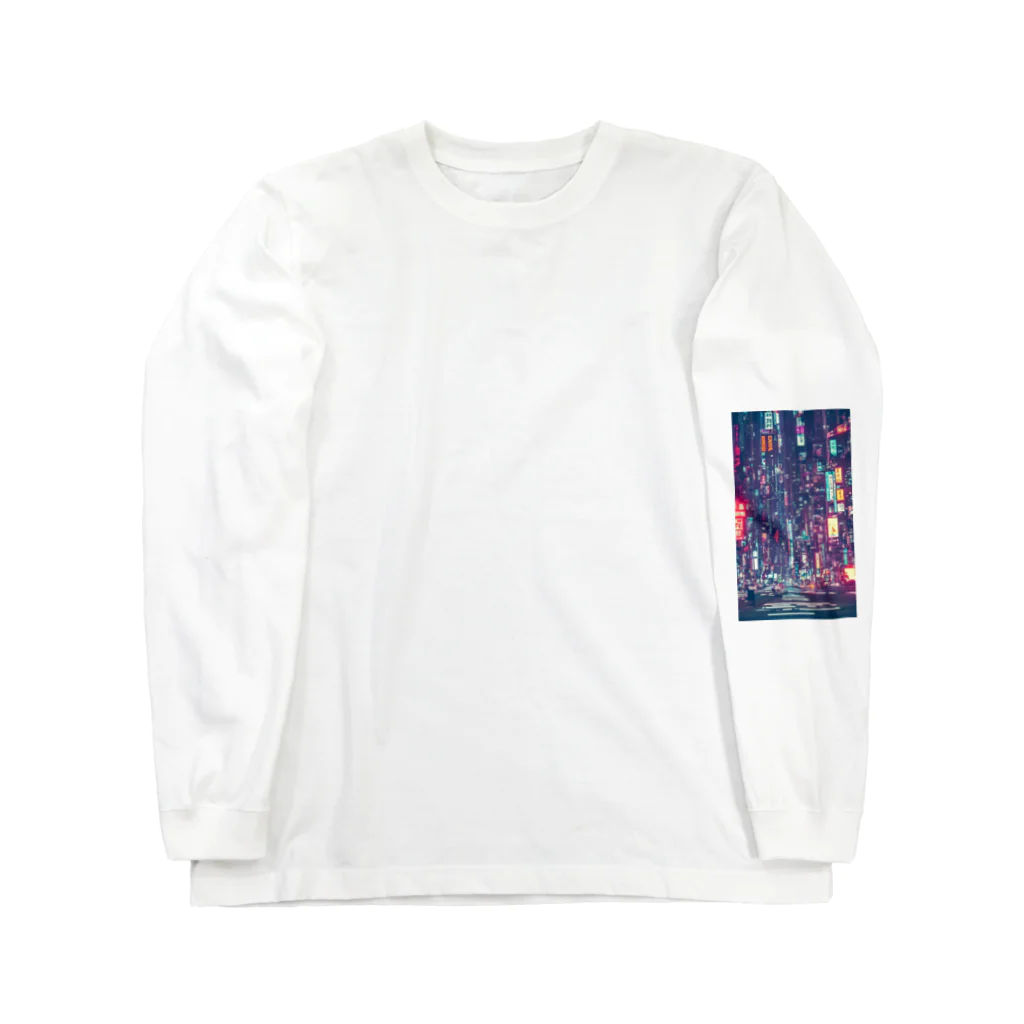 Whoのサイバーパンクな街並み Long Sleeve T-Shirt