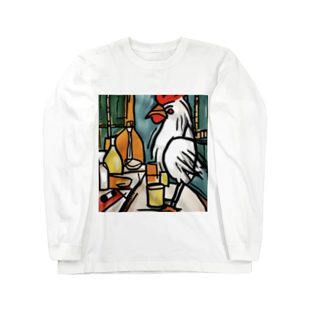 Ppit8のにわとりさん朝ごはんを食べる！ Long Sleeve T-Shirt