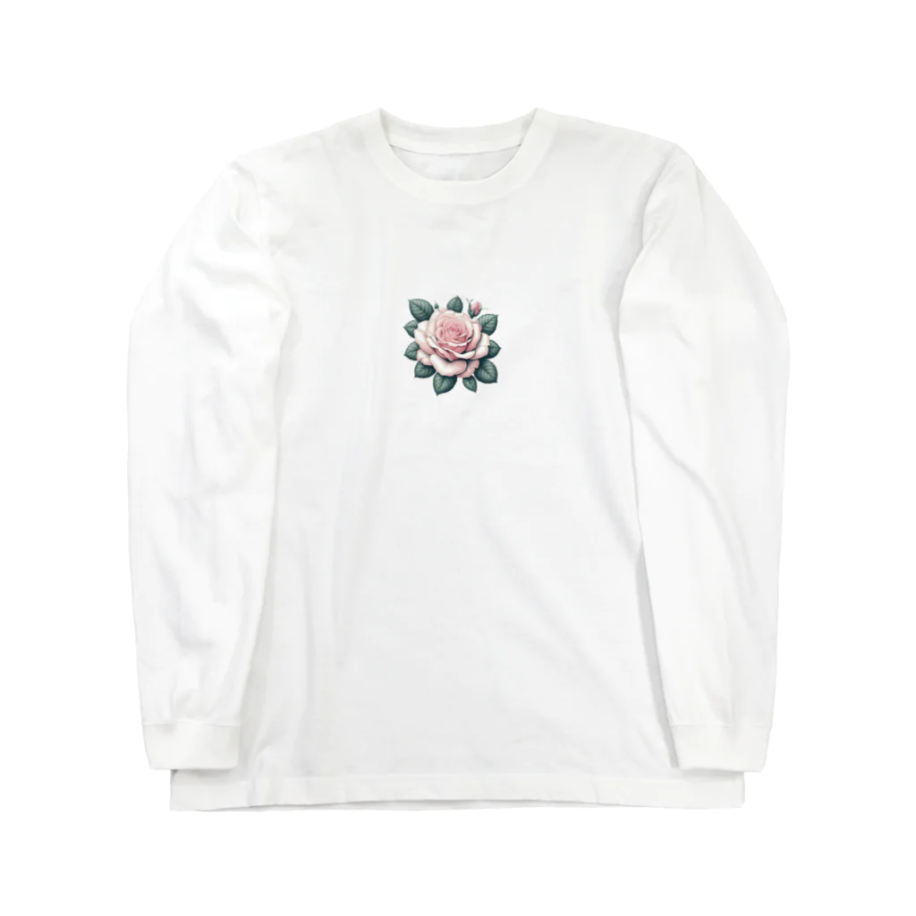 zymrの一本の強い薔薇 ロングスリーブTシャツ