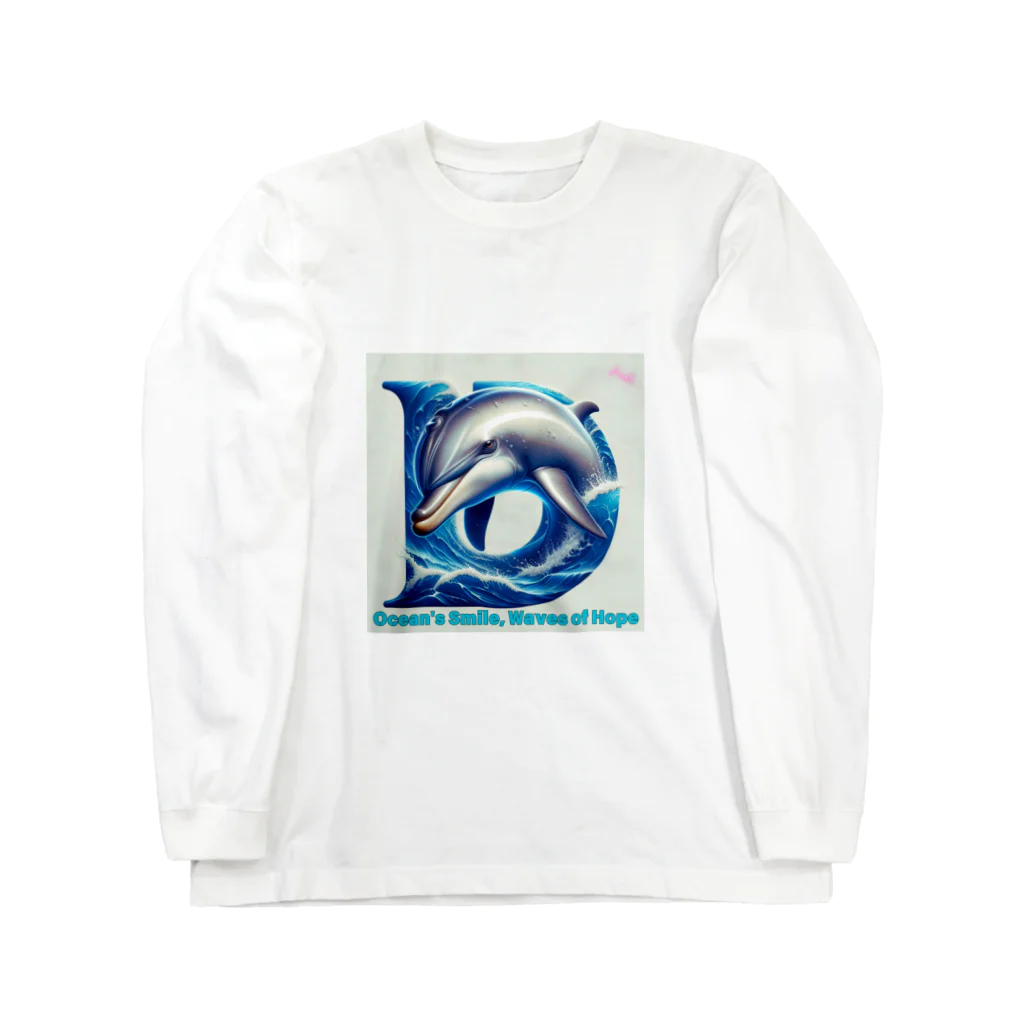 NaturalCanvasのOcean's Smile, Waves of Hope ロングスリーブTシャツ