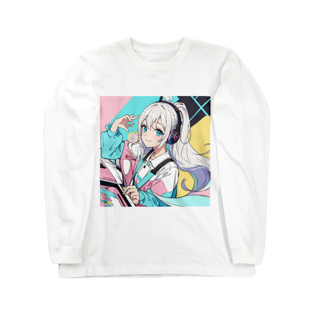 yozoraniyumeoの魔法ゲーマー少女 ロングスリーブTシャツ