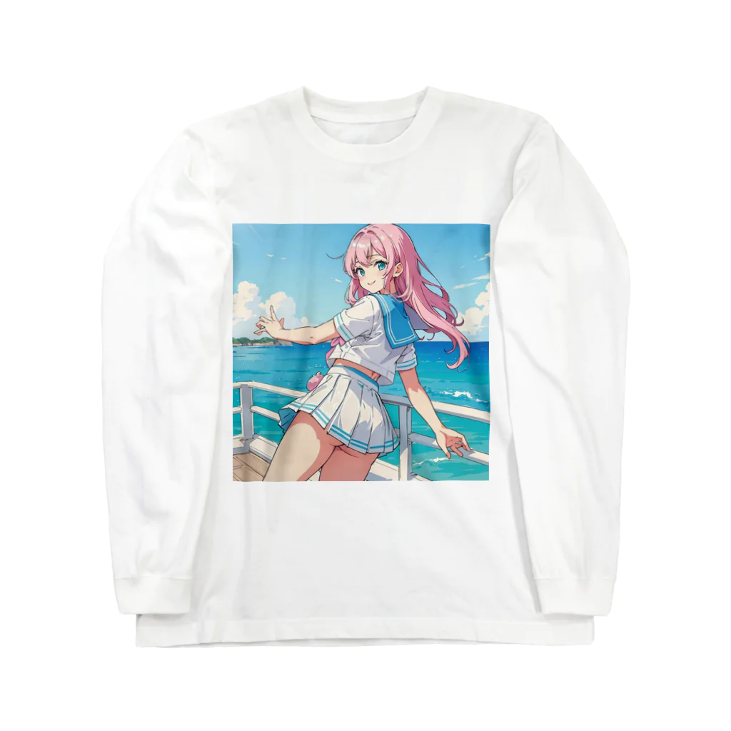 yozoraniyumeoの魔法セーラー少女 ロングスリーブTシャツ