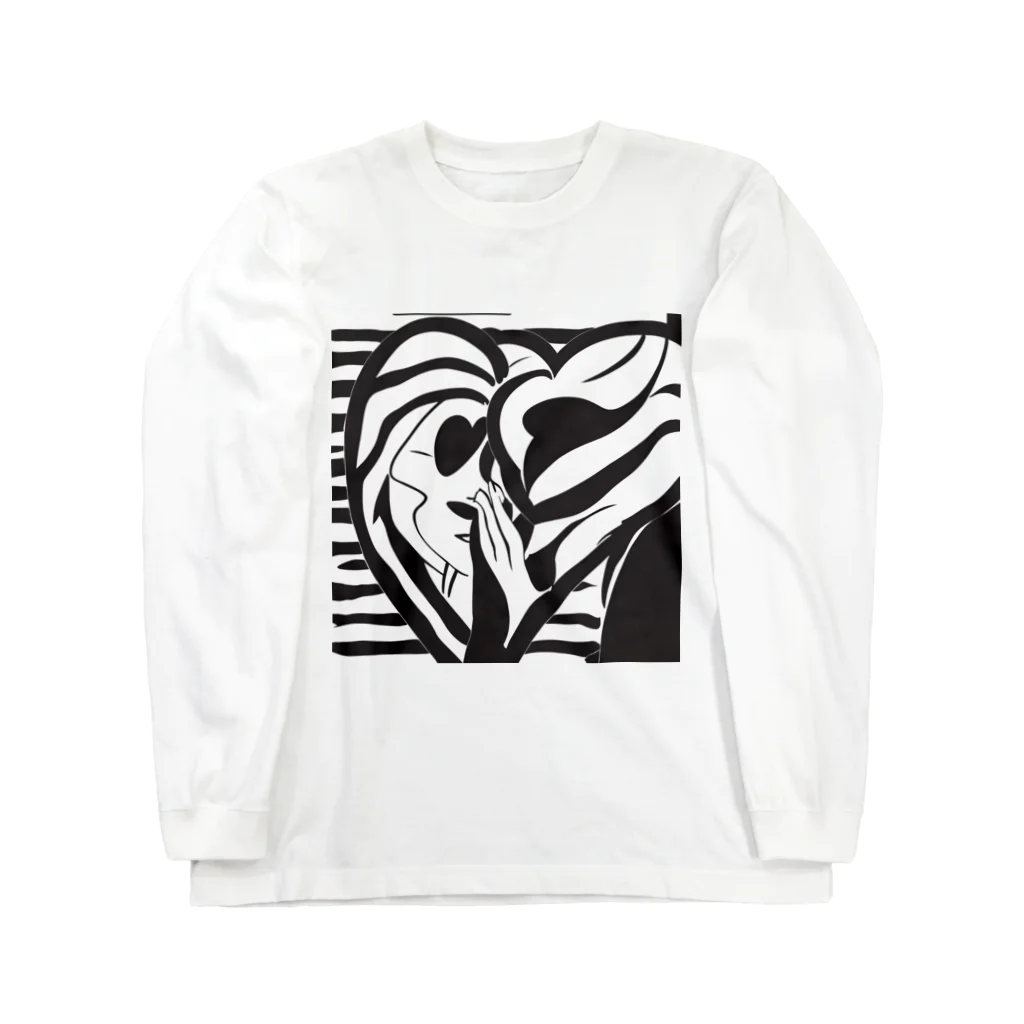 kensuke Ouchiのデザインハート Long Sleeve T-Shirt