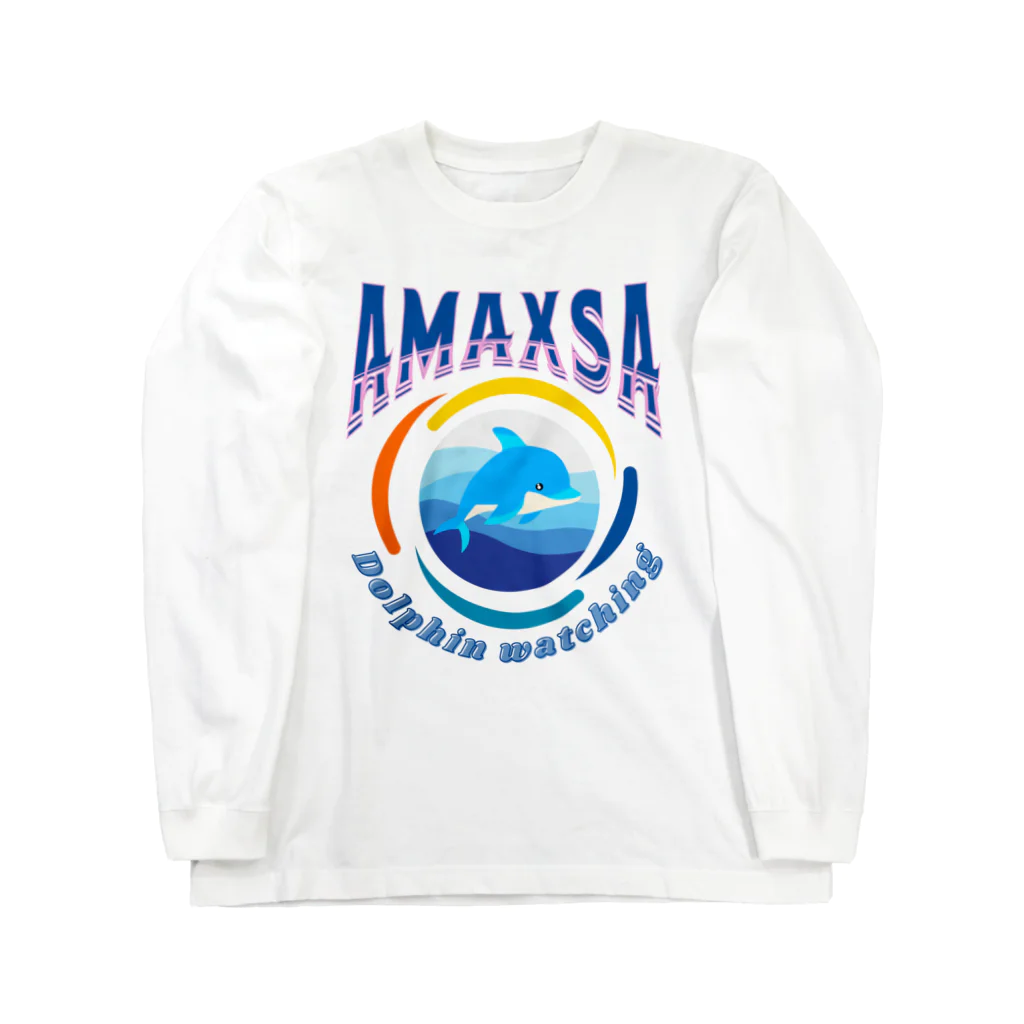 H.webPのAmaxsaイルカウォッチング-wave Long Sleeve T-Shirt