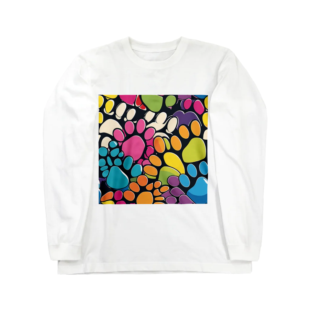 Zonのポップアート　足跡 Long Sleeve T-Shirt