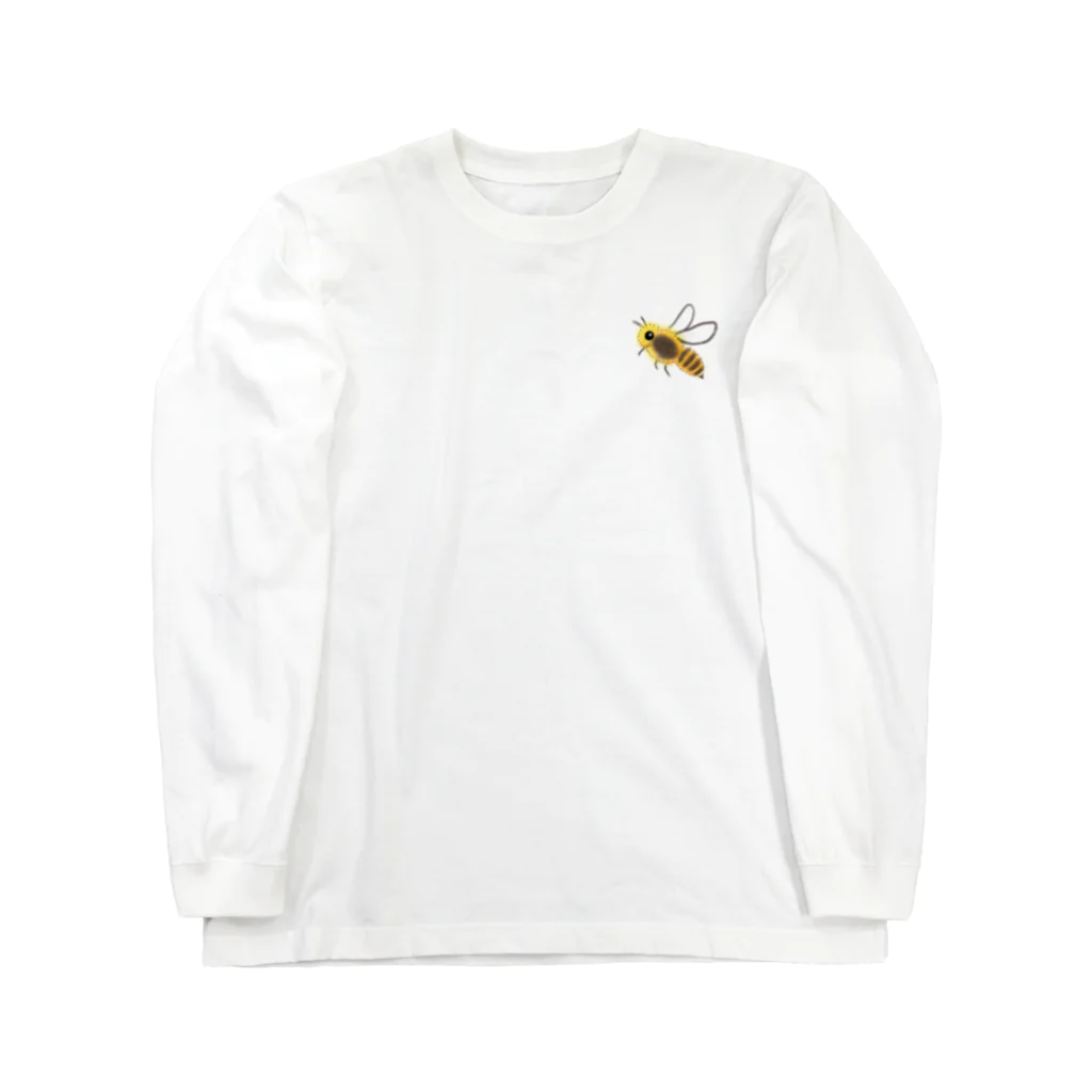 myosaiの裏ひまわりとミツバチ Long Sleeve T-Shirt