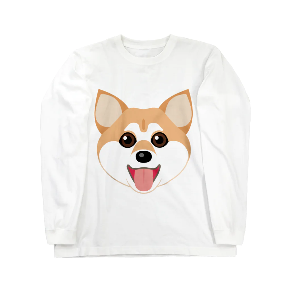 kimchinのかわいい柴犬 ロングスリーブTシャツ