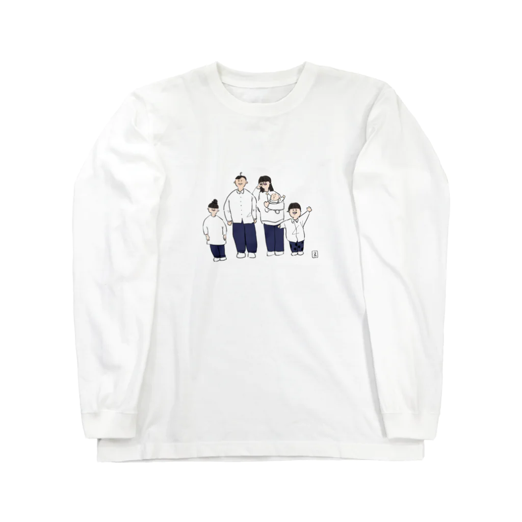 もりかわの煮豆ファミリー Long Sleeve T-Shirt