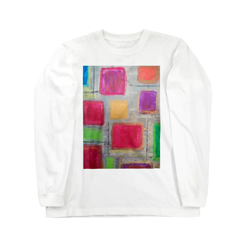 hirakoARTのカラフルスクエア2 Long Sleeve T-Shirt