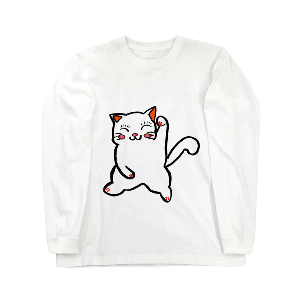 T'seyeの招福猫『福にゃん』福よ来い来い招き猫 Long Sleeve T-Shirt