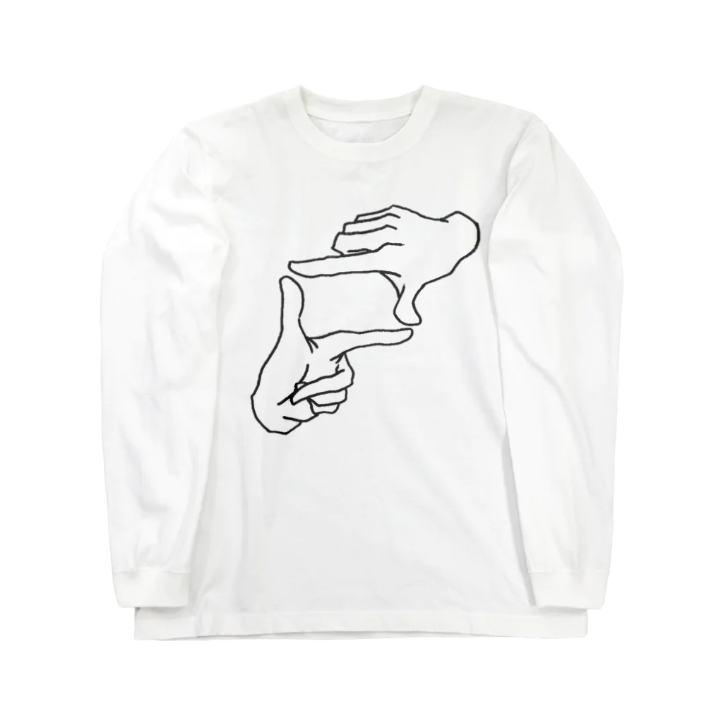 ﾏｽｸﾒﾛﾝ_夜来のハンド Long Sleeve T-Shirt