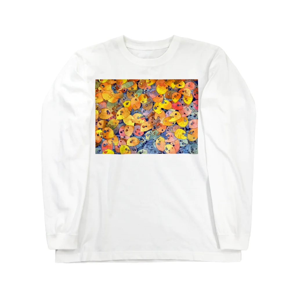 MATSUYAランドの店の枯葉の絵 Long Sleeve T-Shirt