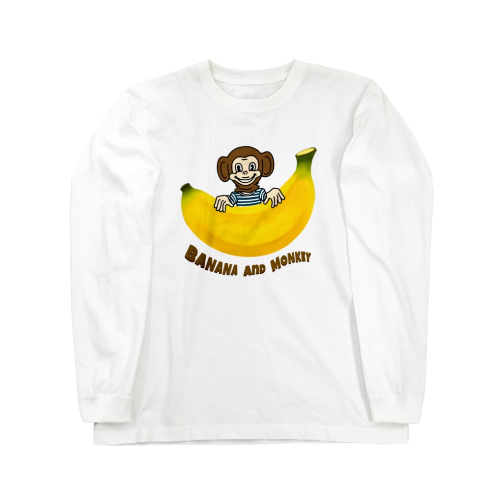 すとろべりーガムFactoryのバナナ&モンキー Long Sleeve T-Shirt