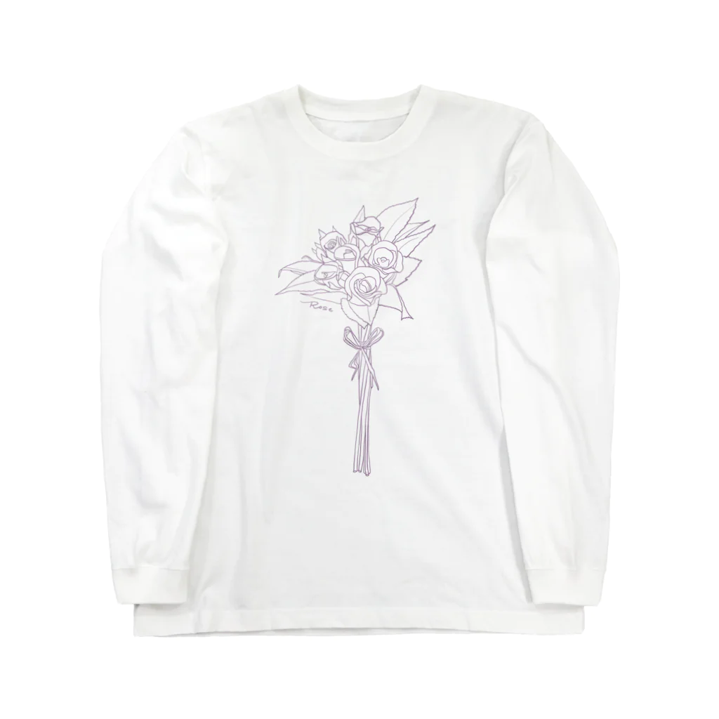 鮎のRose ロングスリーブTシャツ