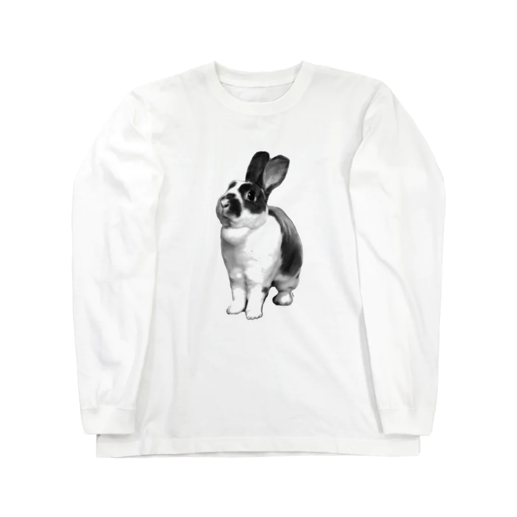 三毛猫商店のお座りウサギ Long Sleeve T-Shirt