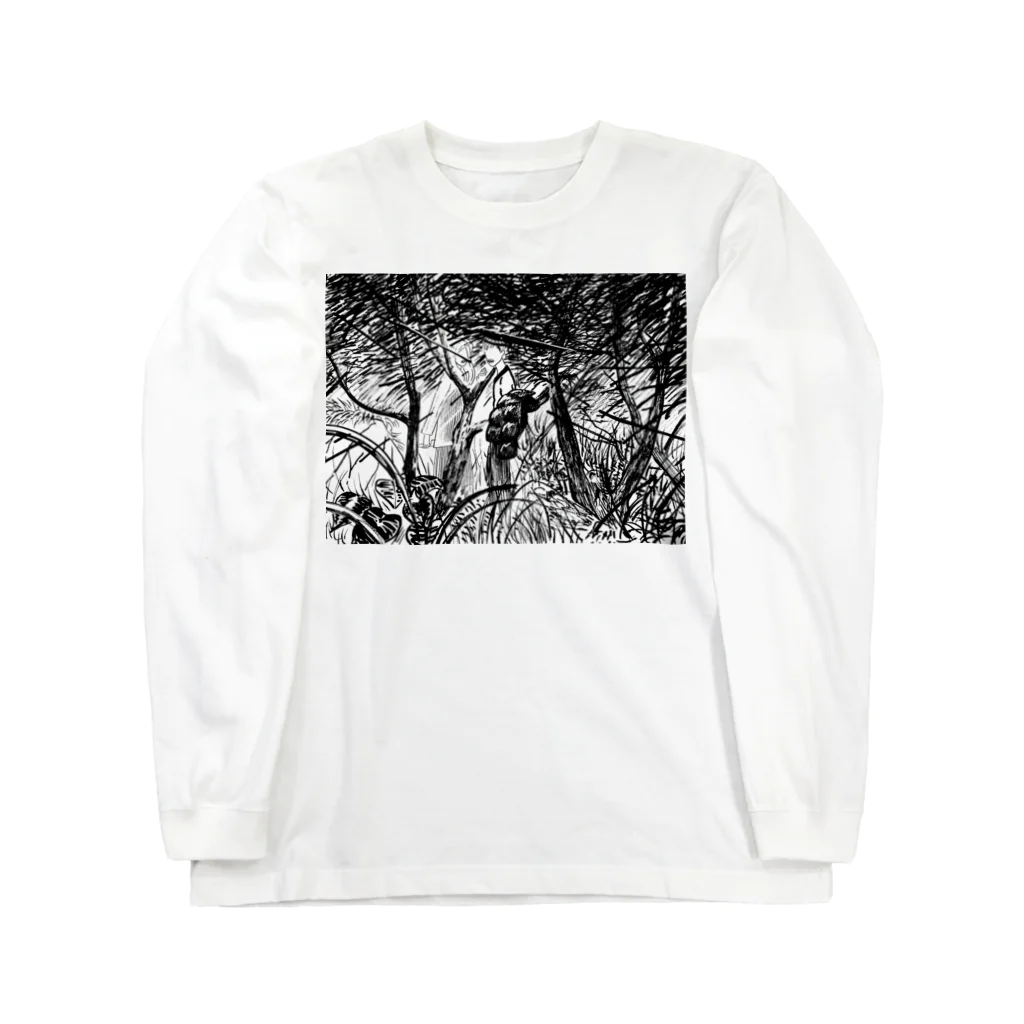 jagged_teethのquiet place Long Sleeve T-Shirt