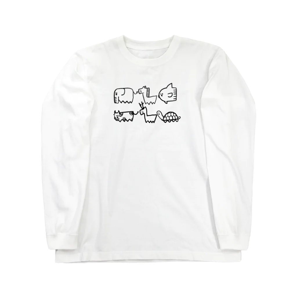 umamataの動物しりとりシリーズ Long Sleeve T-Shirt