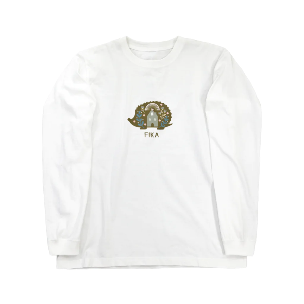 ZenCの【 FIKA 北欧 ハリネズミ】3 Long Sleeve T-Shirt