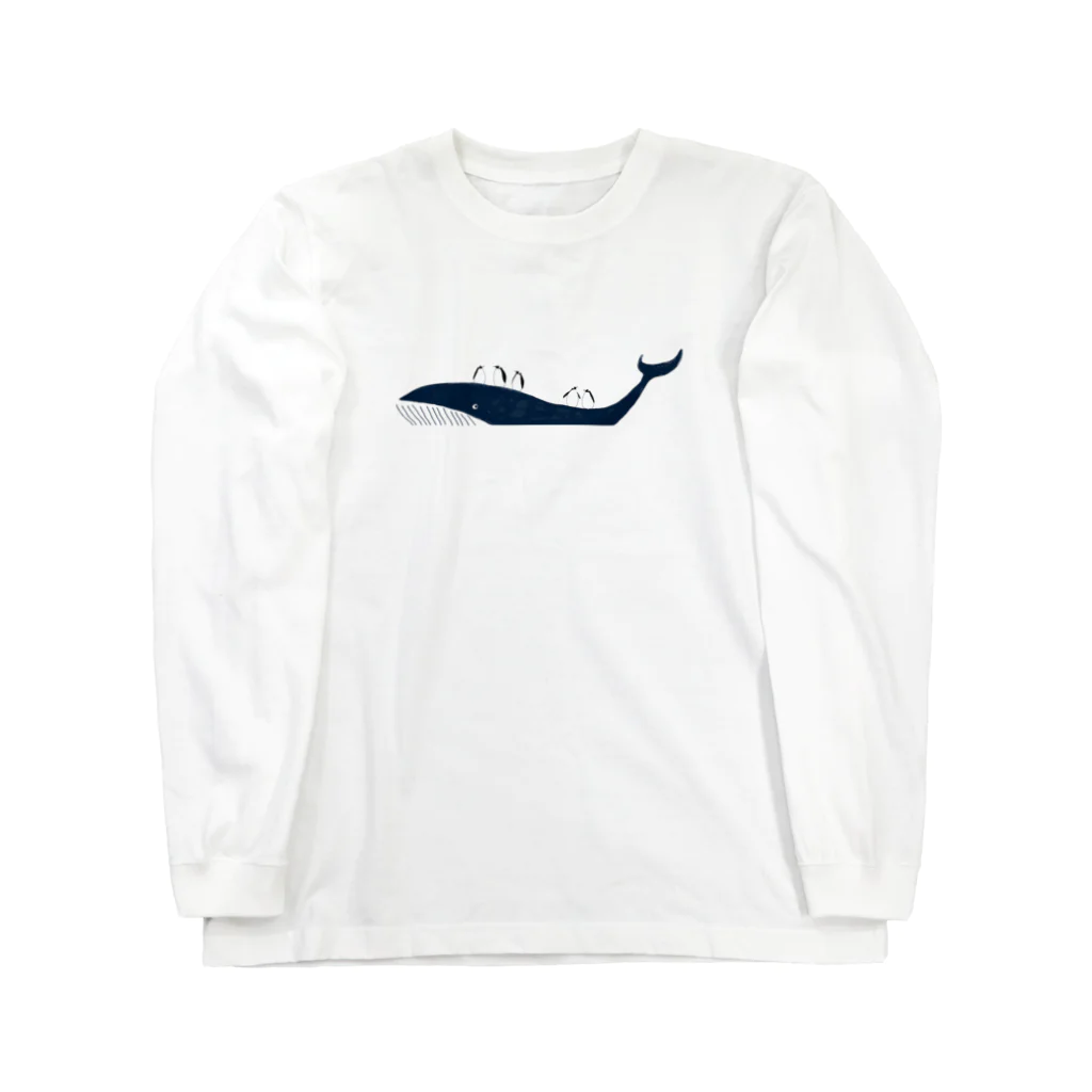 yagiyのクジラとペンギン ロングスリーブTシャツ