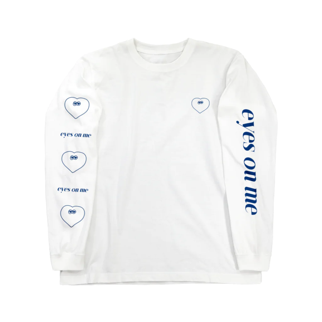 eyes on meのe_o_m hato ブルー Long Sleeve T-Shirt