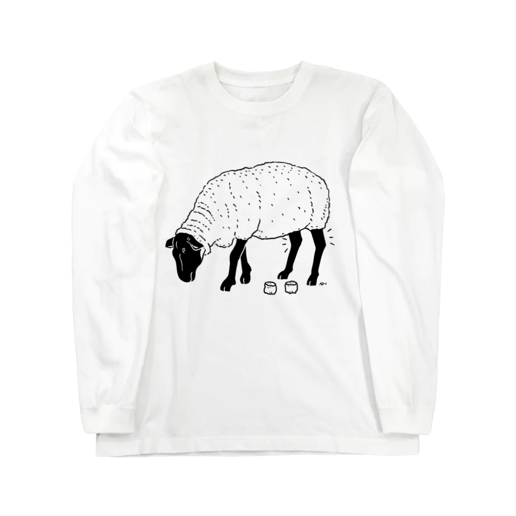 Aliviostaの黒ヒツジ -Summer Fashion- 羊 動物イラスト Long Sleeve T-Shirt