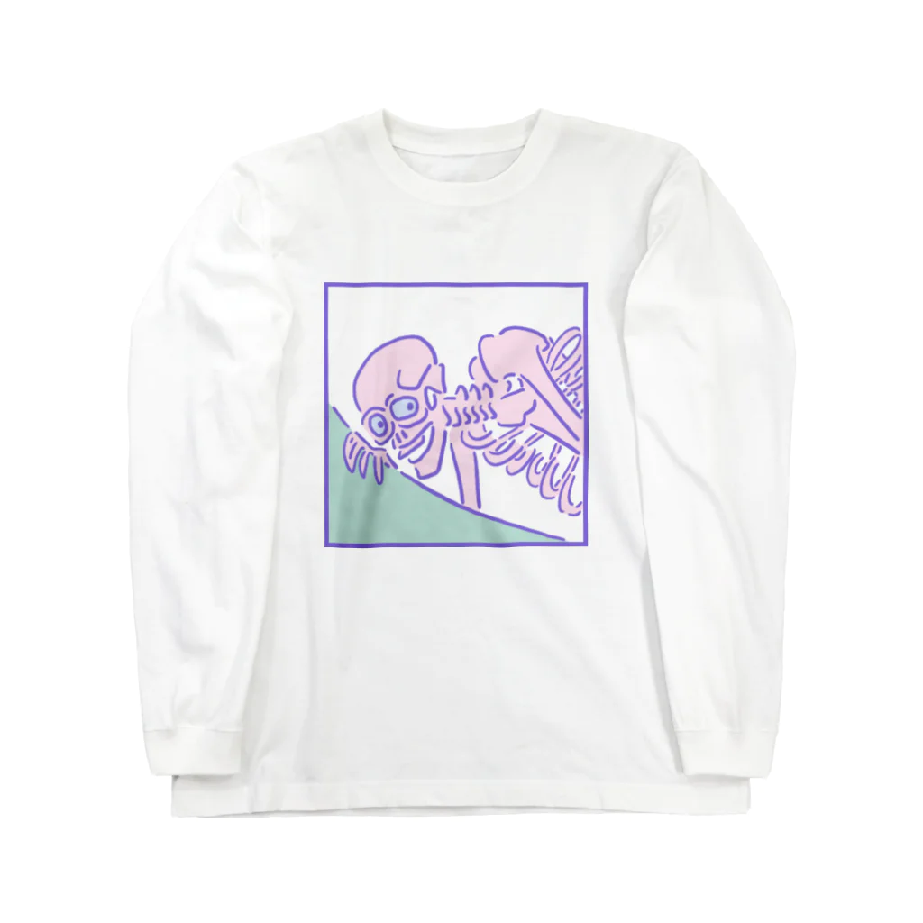 yu_takada_のゆめかわ浮世絵『がしゃどくろ』 Long Sleeve T-Shirt