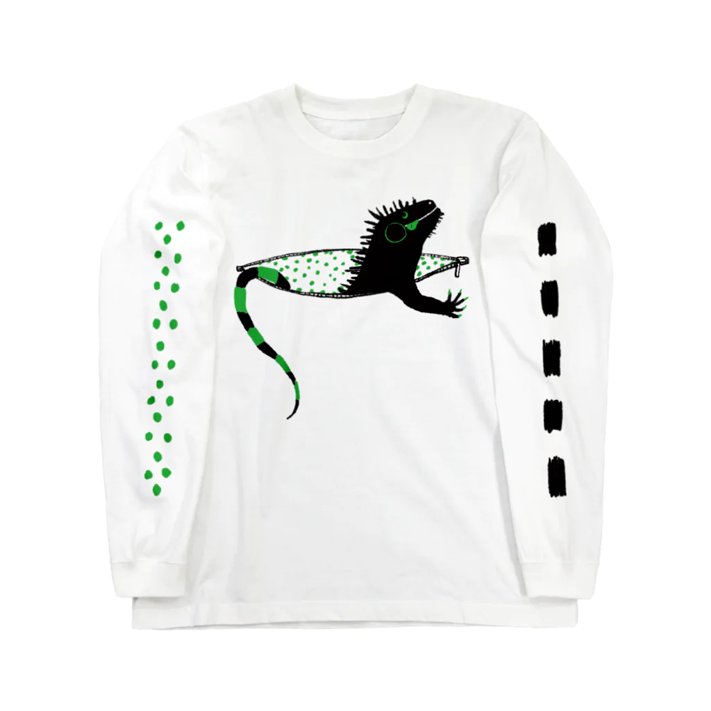 mya-mya=MIYA JUNKO's shop 02のiguana in pocket Long Sleeve T-Shirt