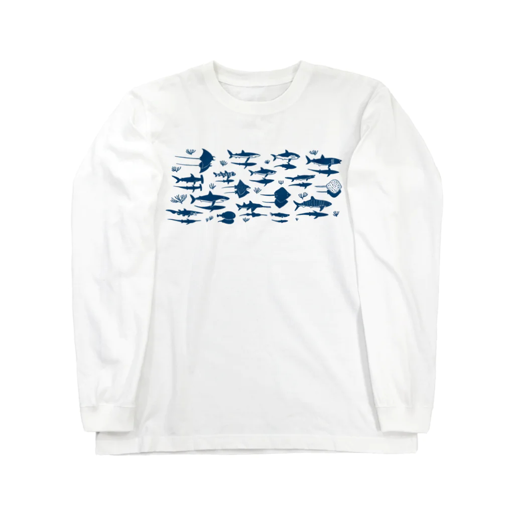 瀨頭 陽のサメとエイと影 Long Sleeve T-Shirt