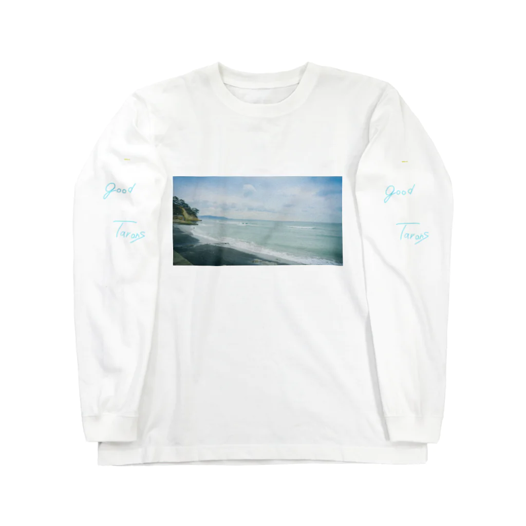 彩(   ᷇࿀ ᷆  )水の雨の鎌倉（海） Long Sleeve T-Shirt