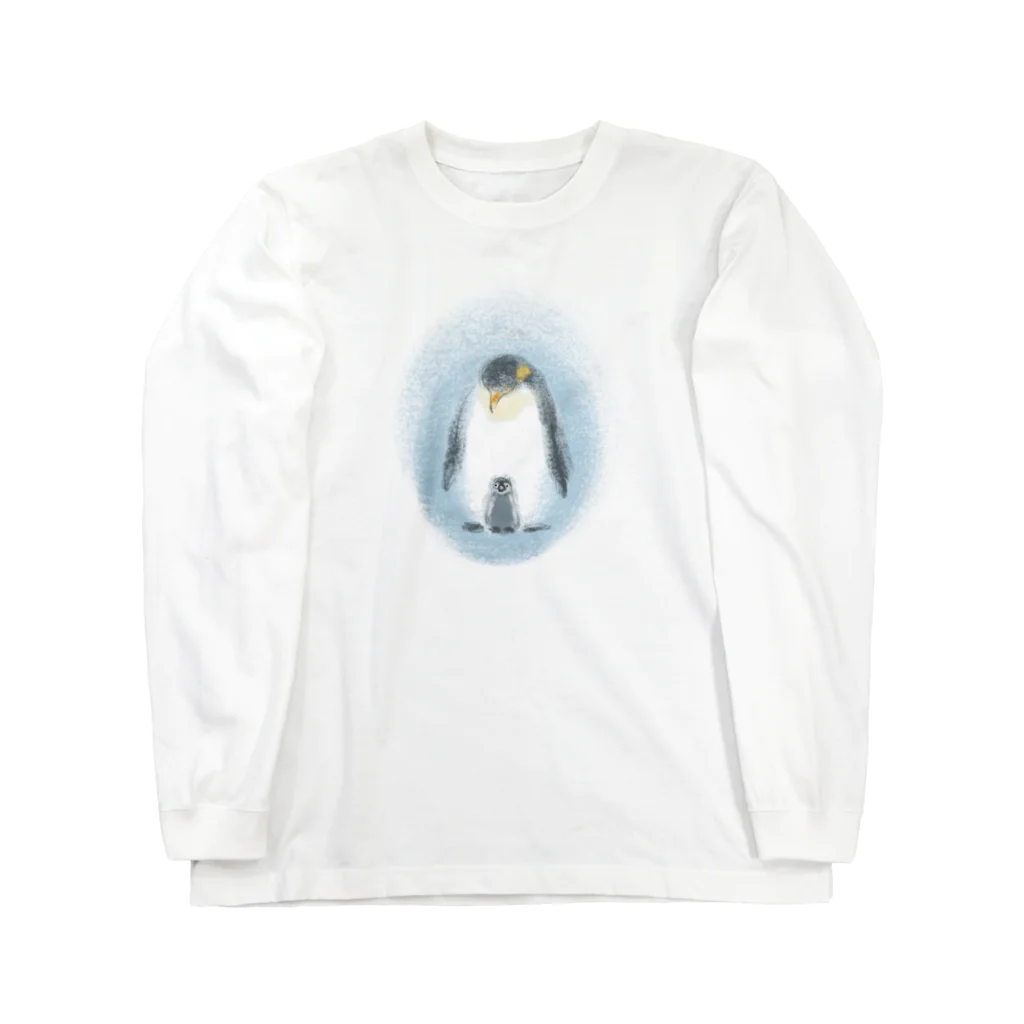 akane_art（茜音工房）のいきものイラスト（皇帝ペンギンの親子） Long Sleeve T-Shirt