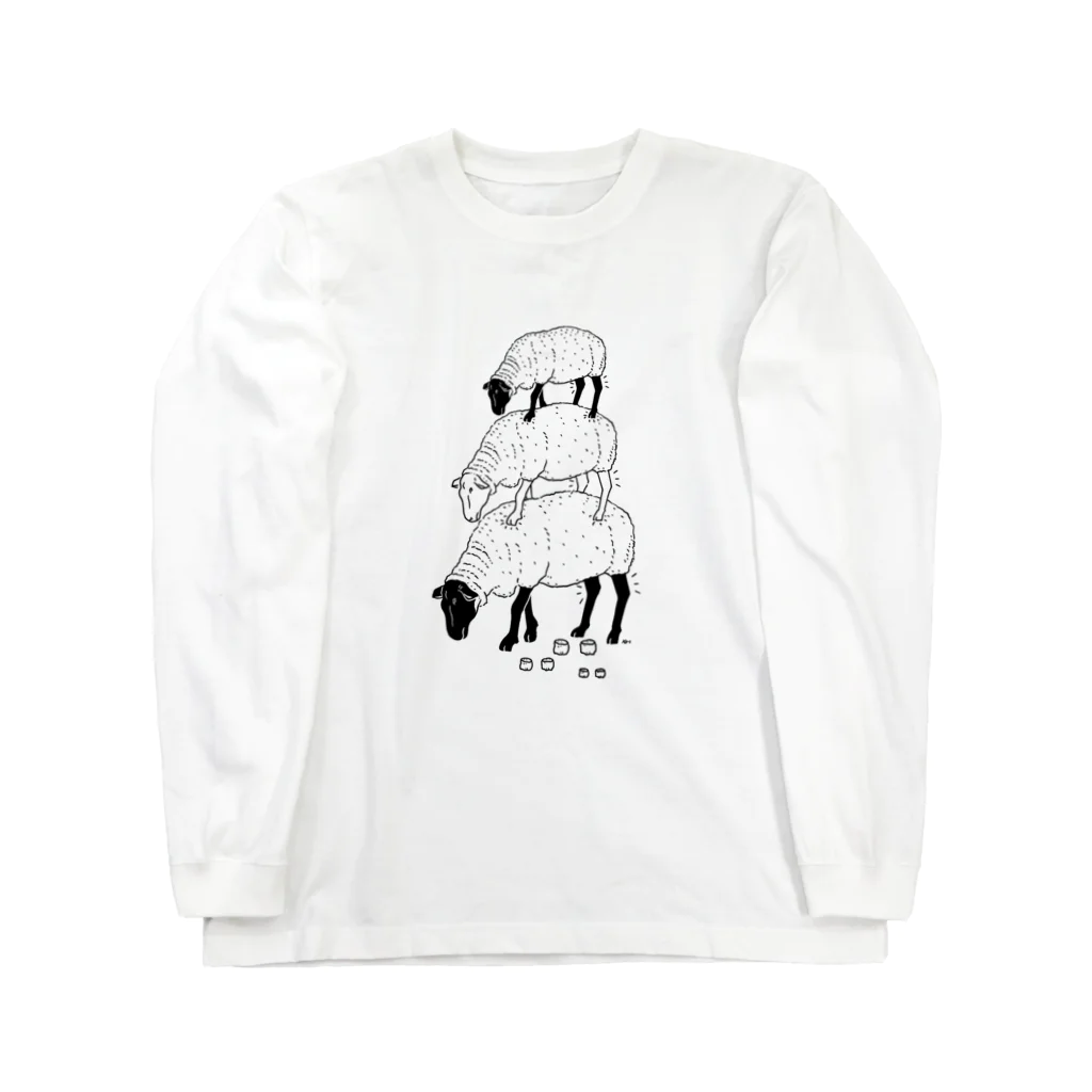 Aliviostaのヒツジ -Summer Fashion- 3段 羊 動物イラスト  Long Sleeve T-Shirt