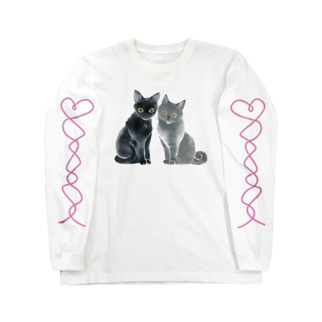 miiyaの三居屋の水引猫 初恋 duo Long Sleeve T-Shirt