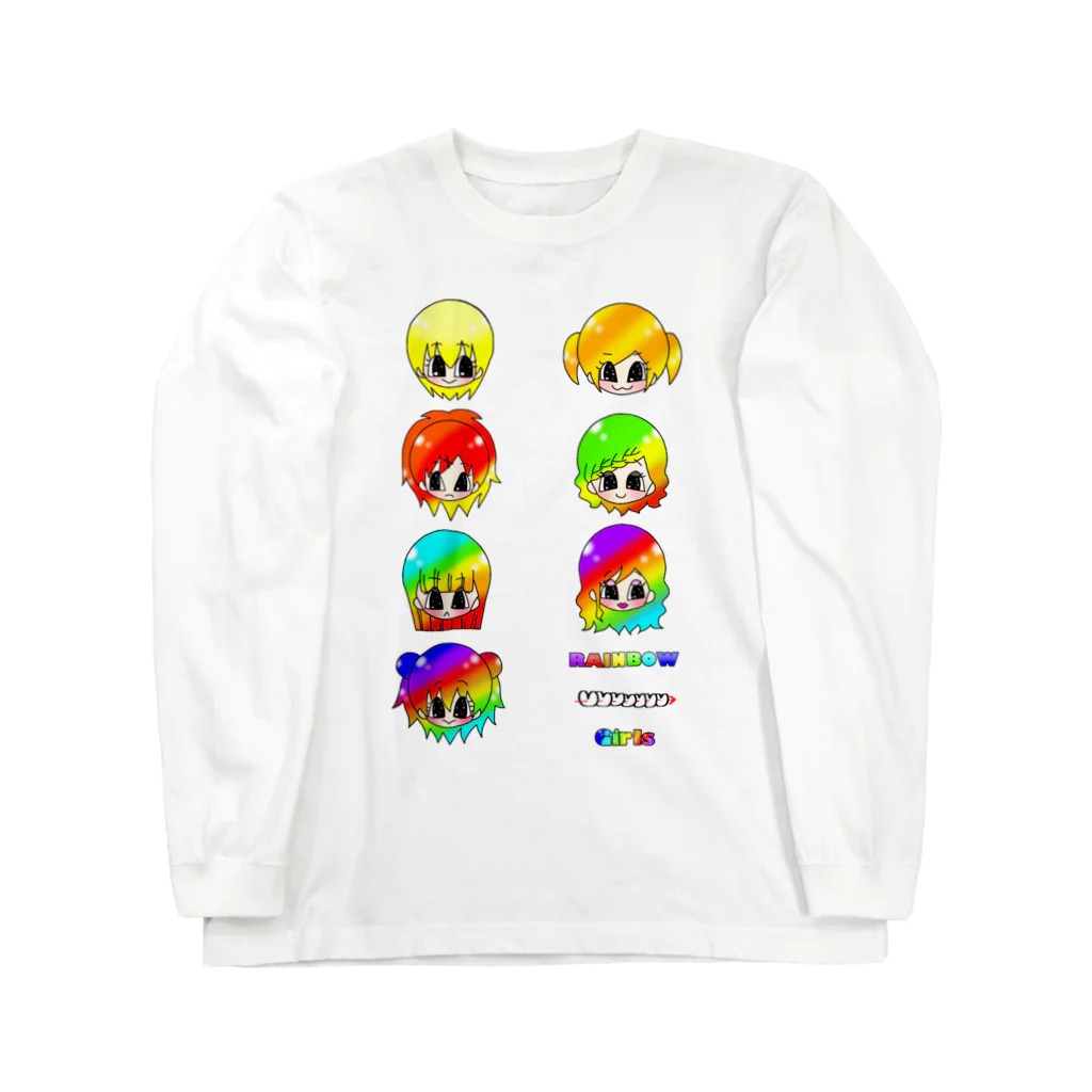 ひよちゃんshopのRAINBOW Girls☆ Long Sleeve T-Shirt