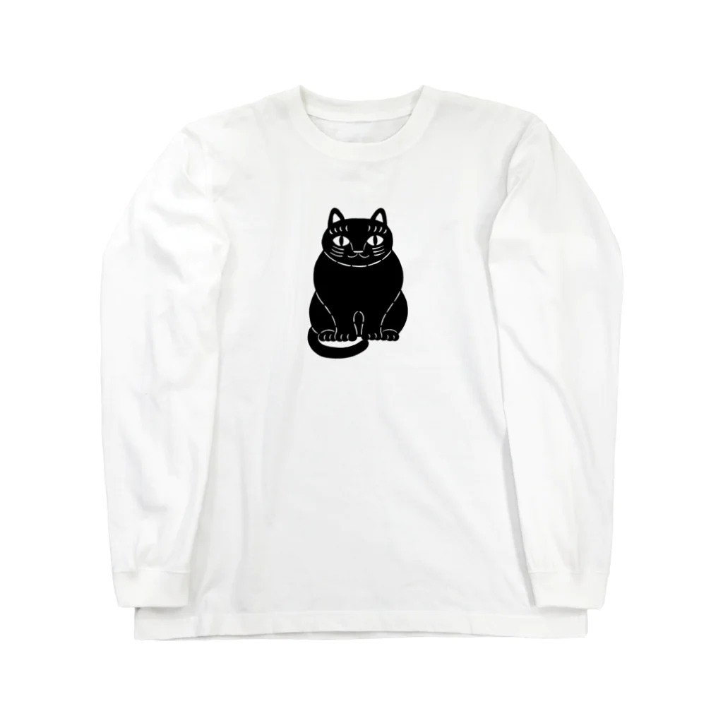 mikepunchの黒猫さん ロングスリーブTシャツ
