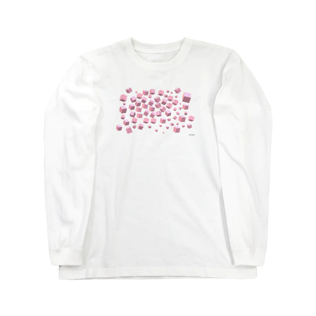 SGKOUBOUのピンクボックス散乱 Long Sleeve T-Shirt