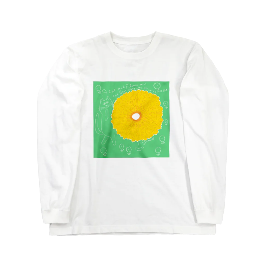 Es werde Licht. 〜光よあれ。〜のCat & Flower Long Sleeve T-Shirt