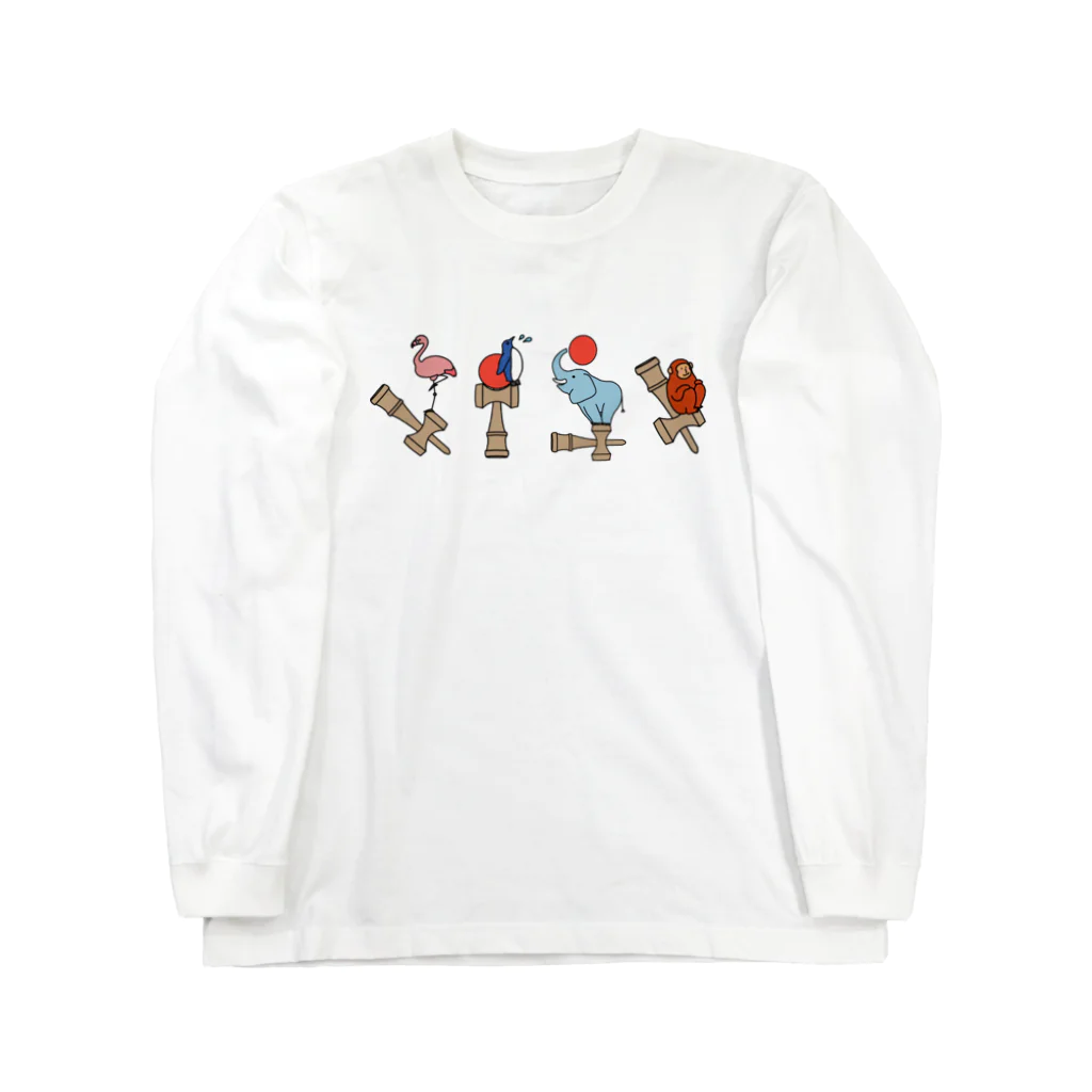 worQshopのふらぺんぞうさる（からふる） Long Sleeve T-Shirt