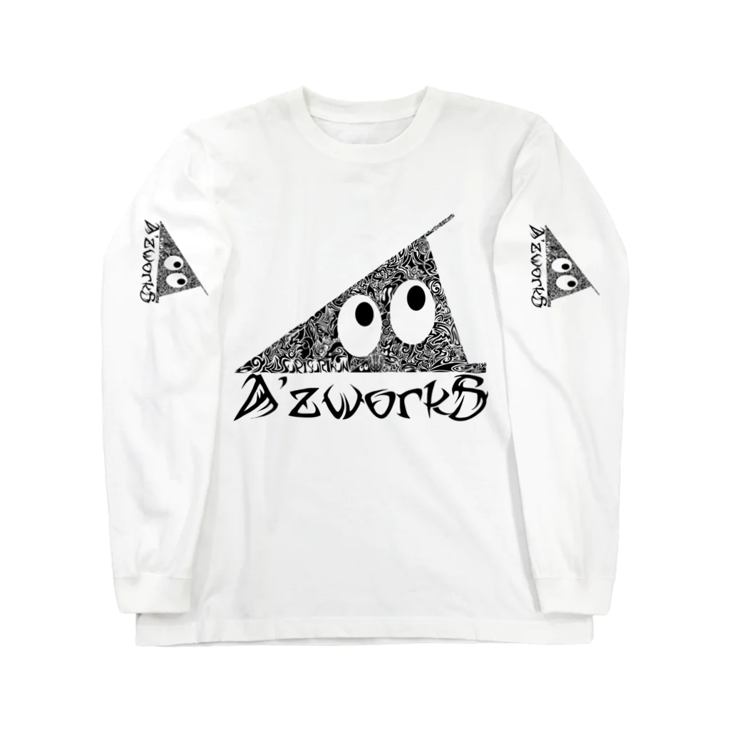 Ａ’ｚｗｏｒｋＳのウチのスリスリくん(黒・透過ver.) Long Sleeve T-Shirt