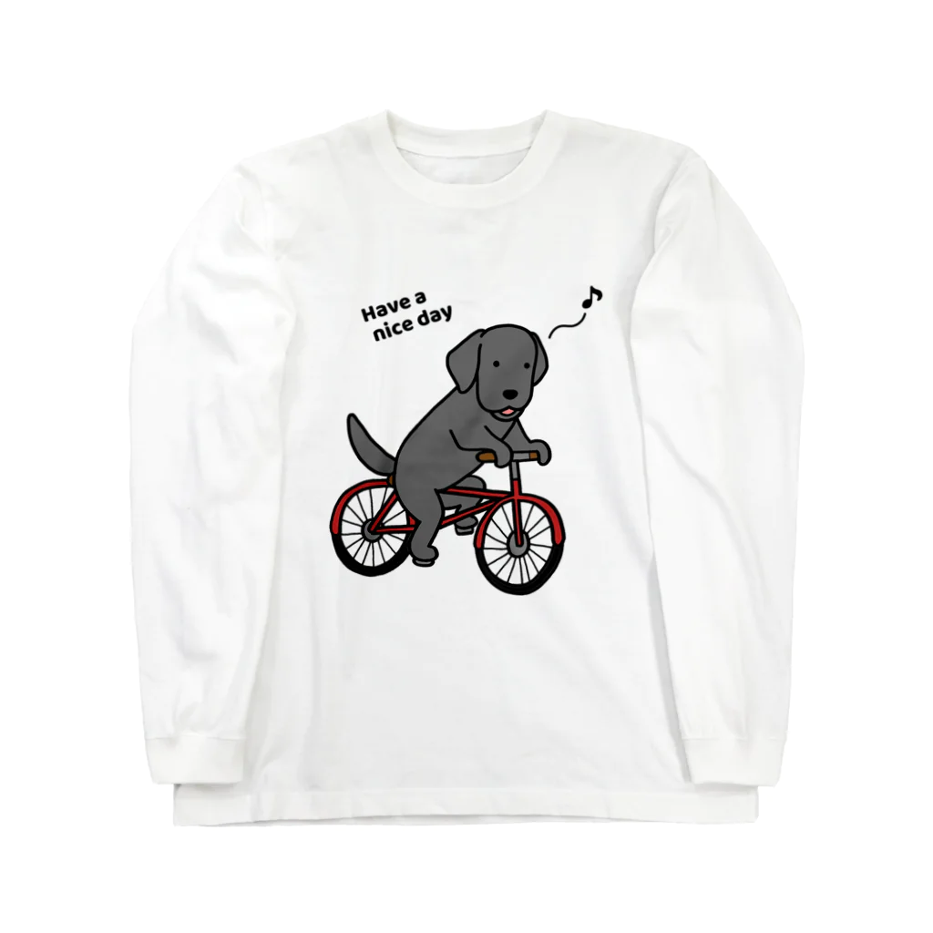 efrinmanのbicycleラブ 黒（両面） ロングスリーブTシャツ