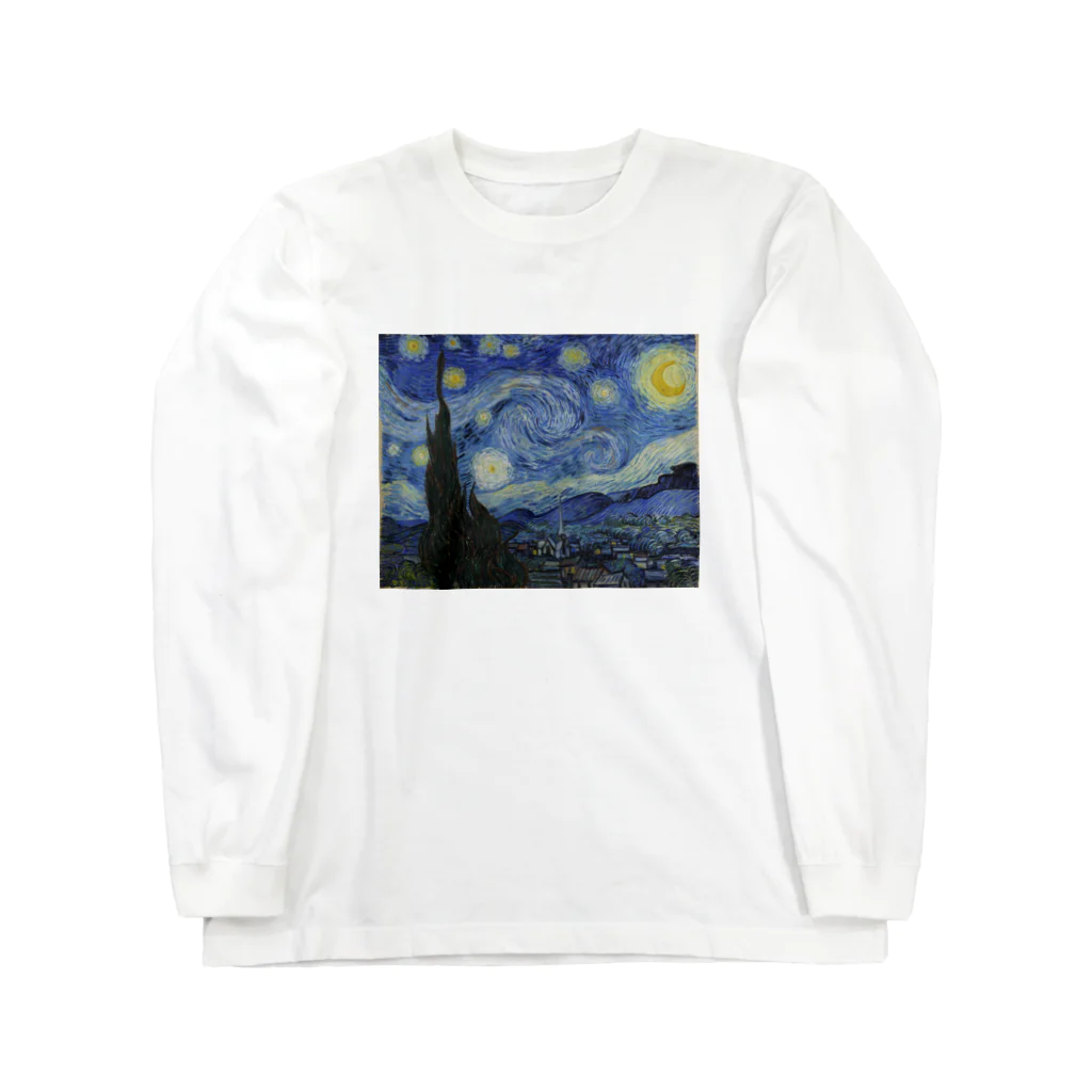 Art Baseの星月夜 / フィンセント・ファン・ゴッホ(The Starry Night 1889) ロングスリーブTシャツ