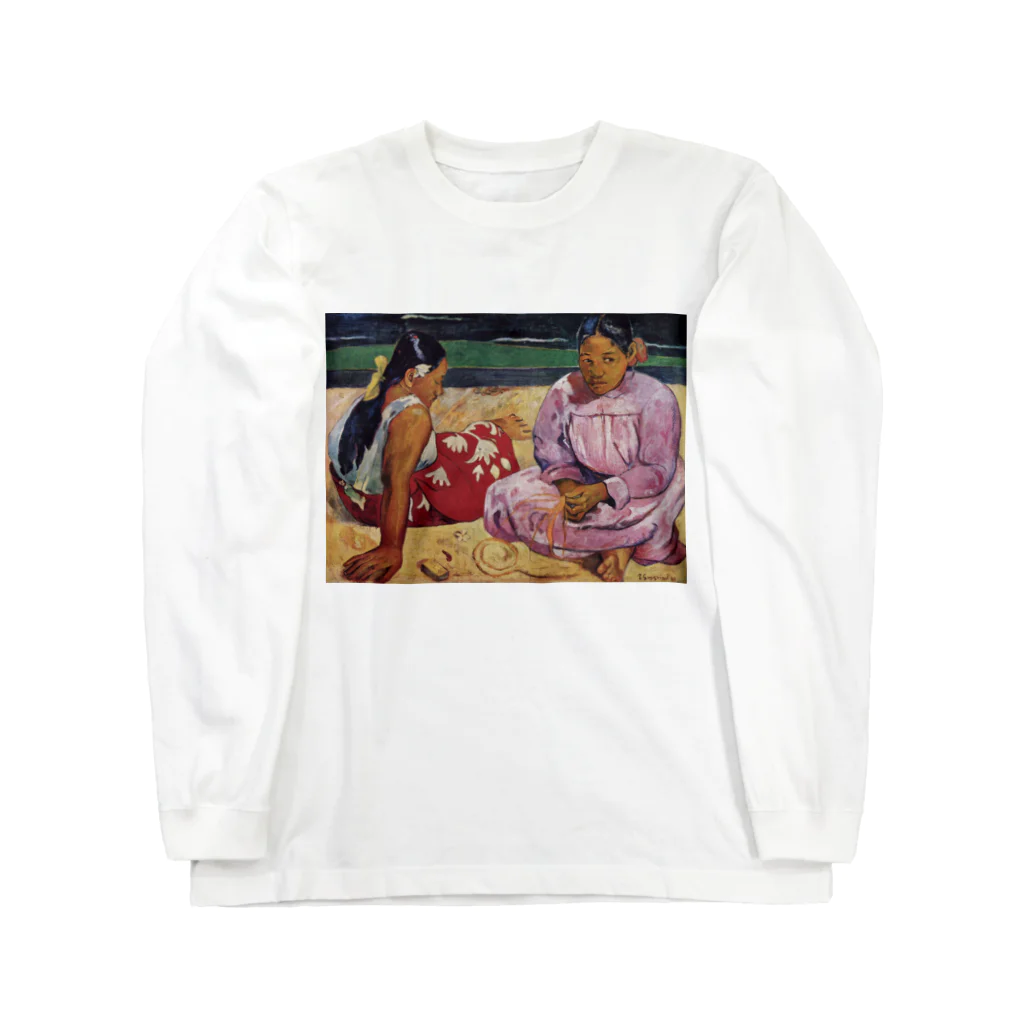 Art Baseのタヒチの女(浜辺にて) / ポール・ゴーギャン(Tahitian Women on the Beach 1891) ロングスリーブTシャツ