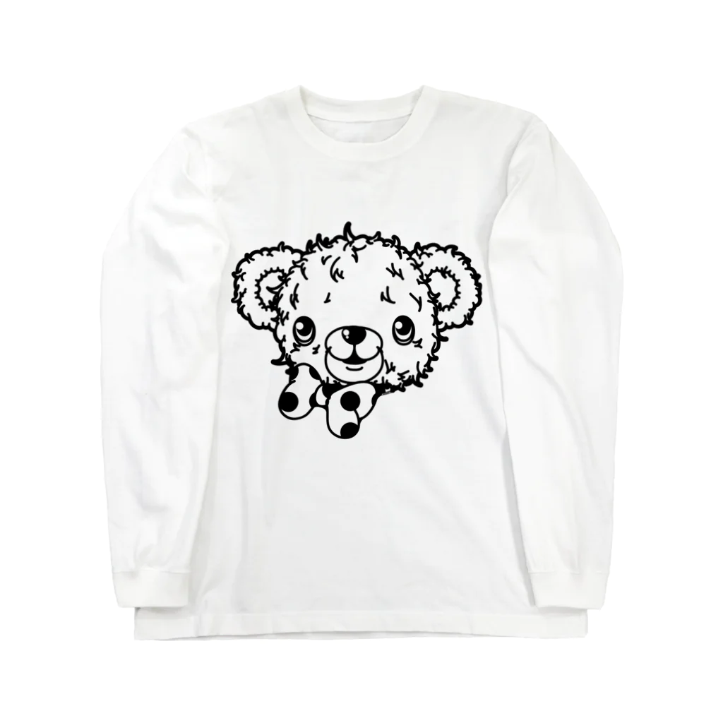 Cɐkeccooのクマのブラウン-シンプル(うさぎのラビのお友達) Long Sleeve T-Shirt