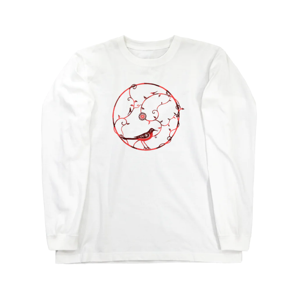 ツバメ堂の赤い鳥 Long Sleeve T-Shirt