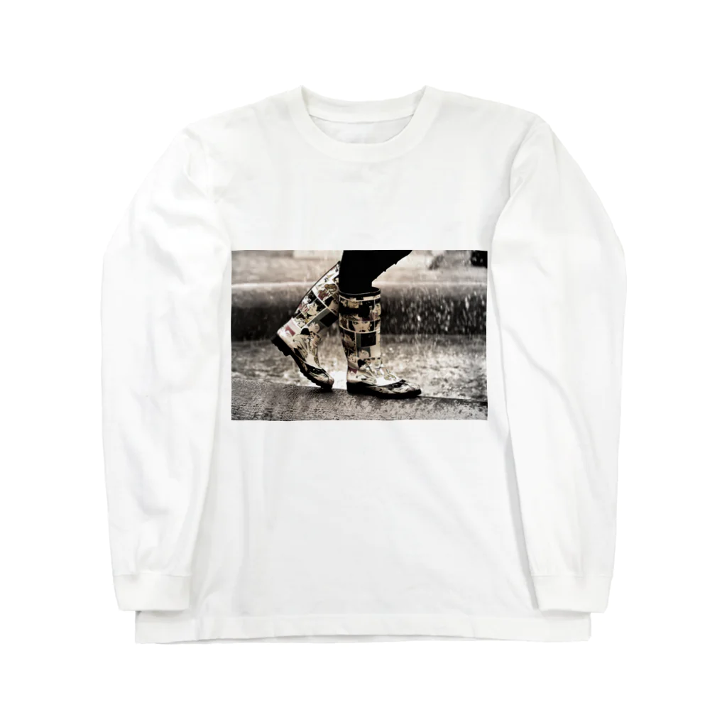 my_second_storyのおしゃれ カジュアル レインブーツ Long Sleeve T-Shirt