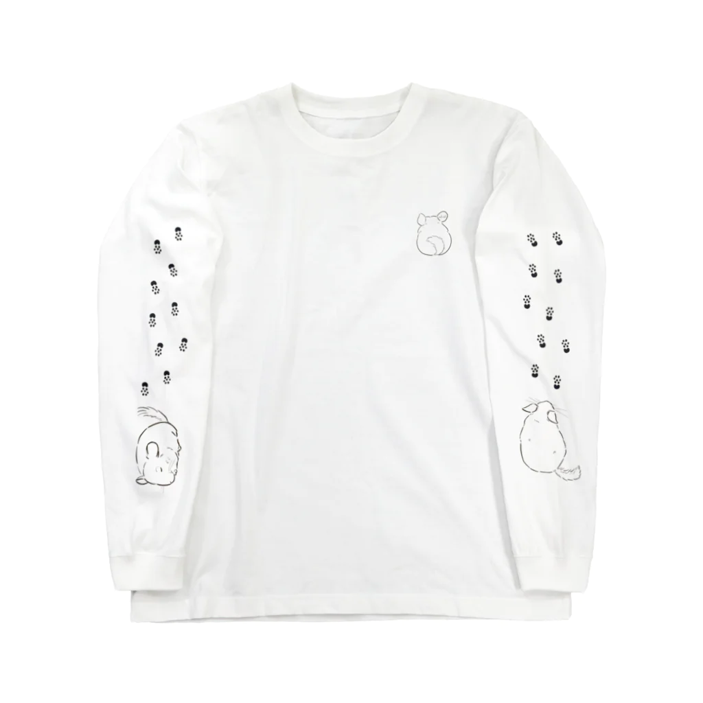 ぽこじろう雑貨店  mili mili (ミリミリ)の登り下りチンチラ Long Sleeve T-Shirt