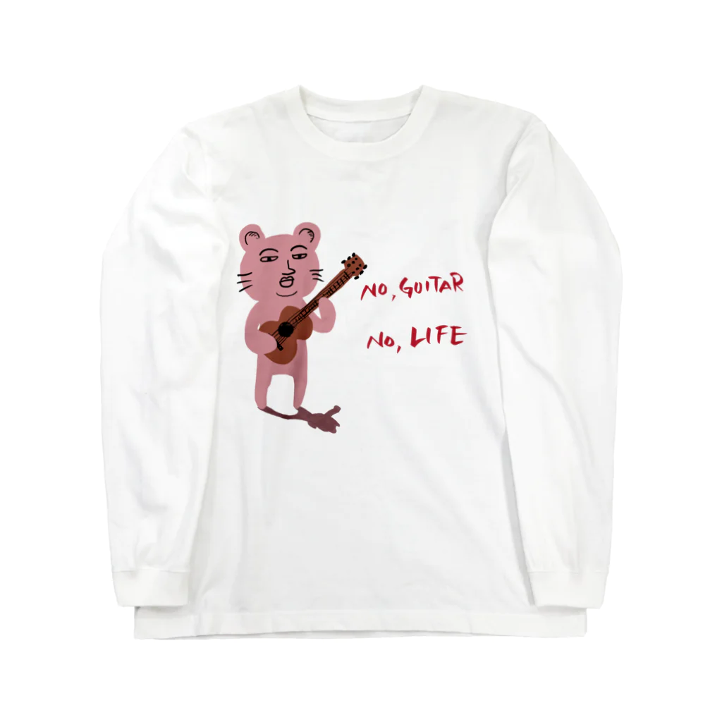 TACAのグッズ売り場のピン君 No Guitar No Life ロングスリーブTシャツ