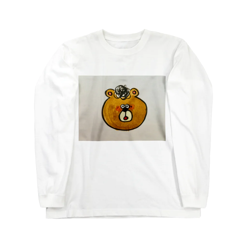 po_npoの毛玉アフロくま Long Sleeve T-Shirt