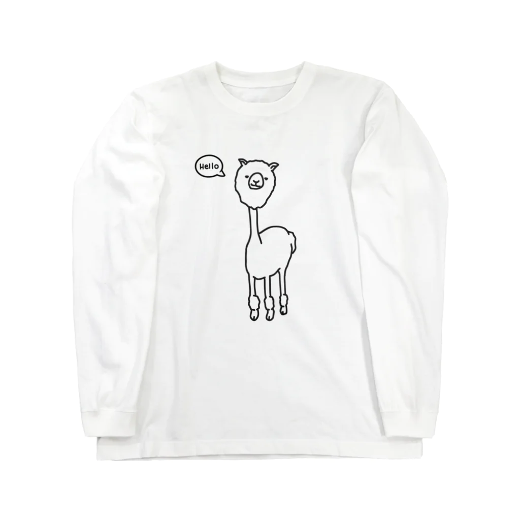 Aliviostaのアルパカライオン 動物イラスト（王冠なし） Long Sleeve T-Shirt