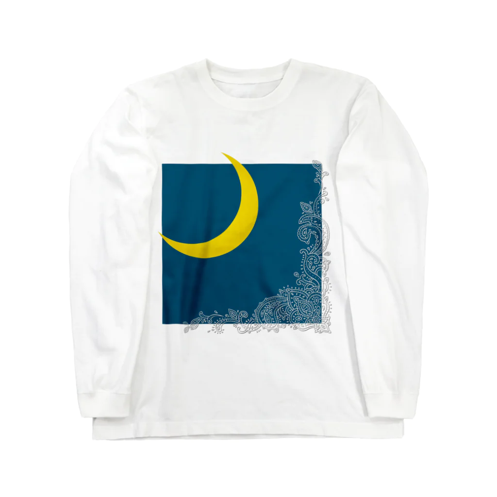 キャッツハンド：suzuriショップのmoon Long Sleeve T-Shirt